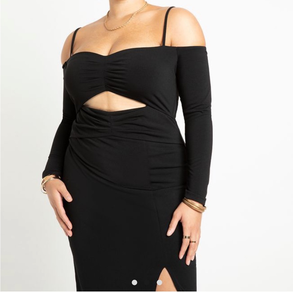 Eloquii knit dress with cut out bodice